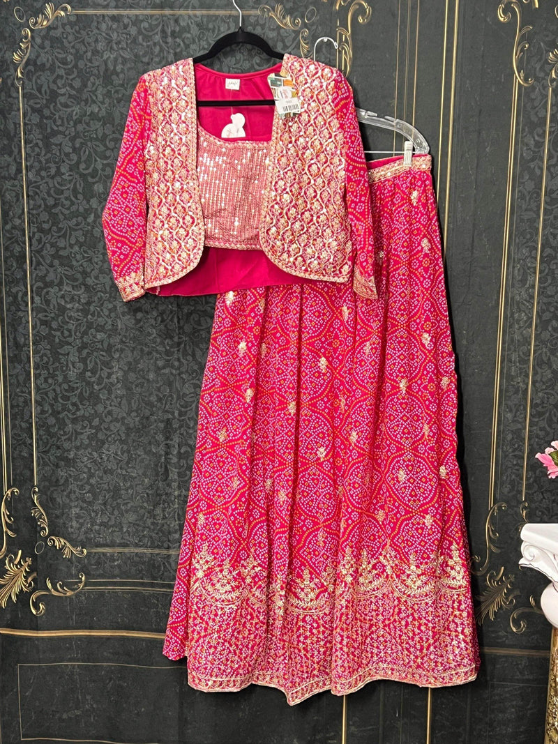 Lehenga choli set with jacket