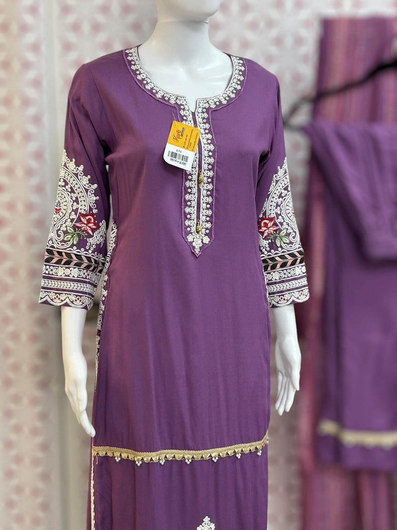 Rayon kurti pant set
