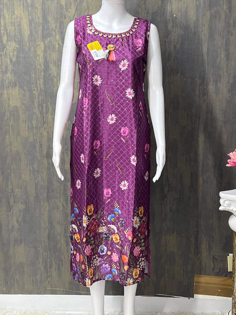 Chinon silk kurti