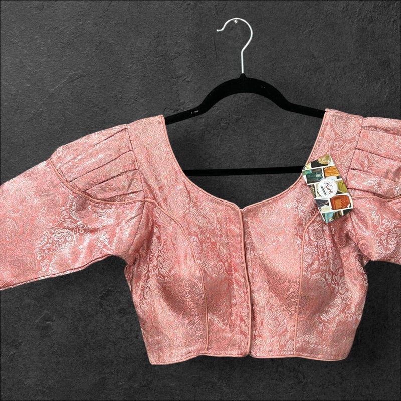 Peach silver blouse