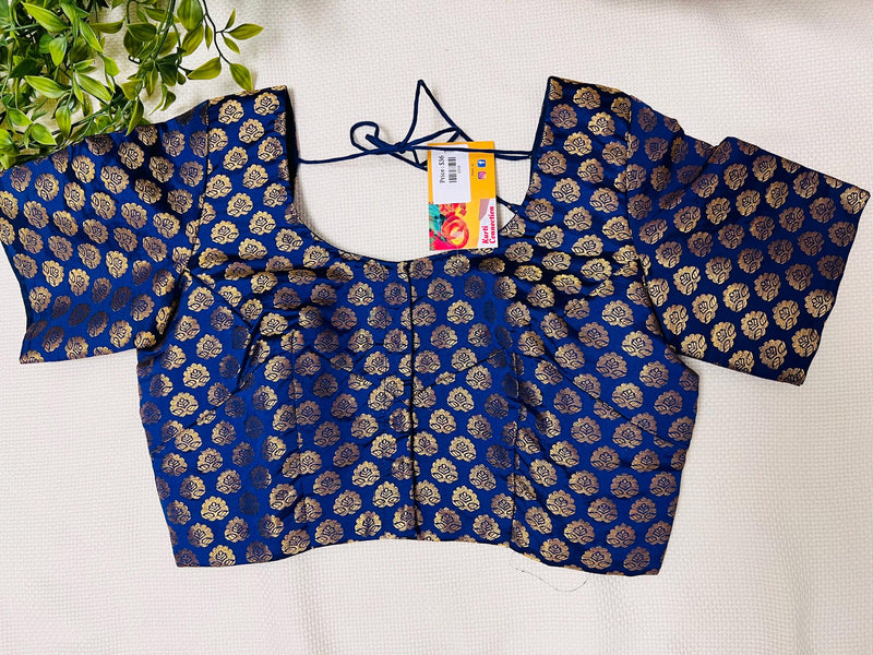 Navy blue Blouse | front hooks