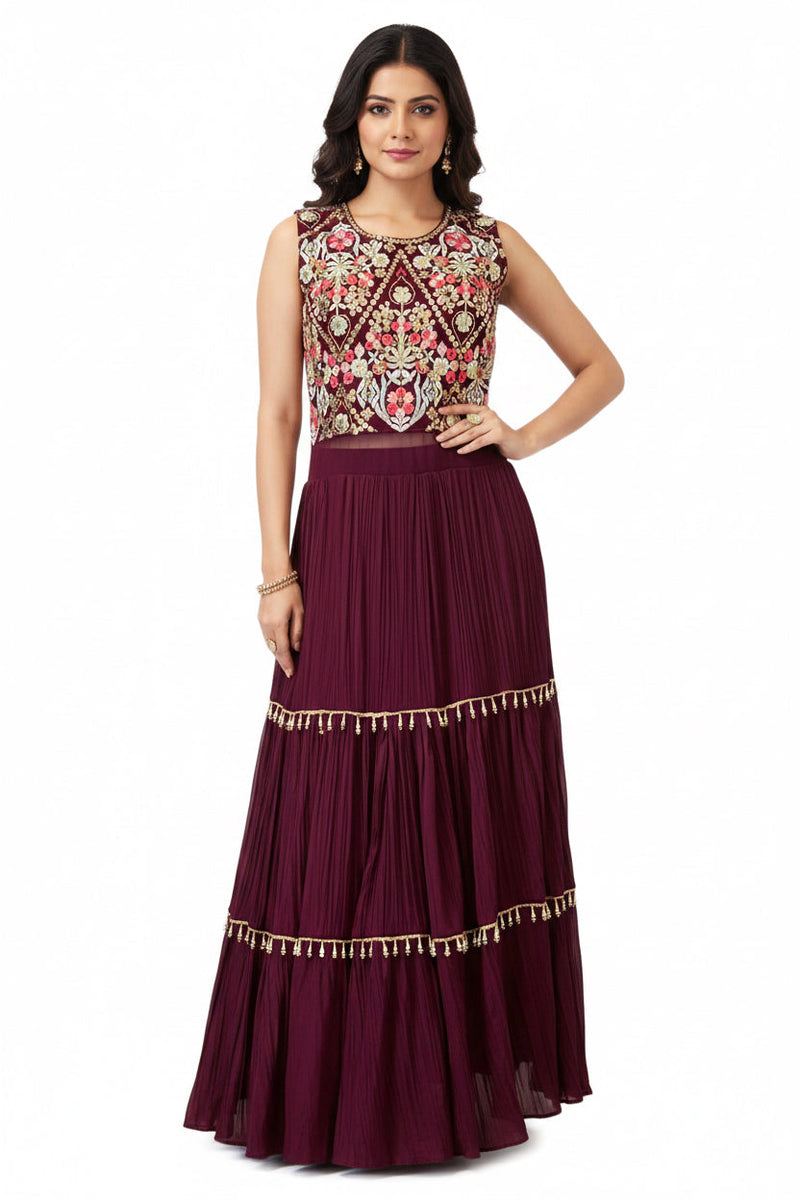 Georgette long gown