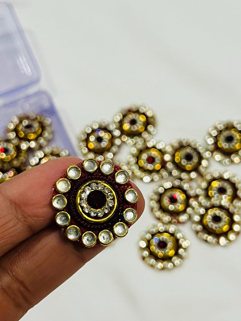 Kundan patches for dresses, sewing supplies , decorative patches