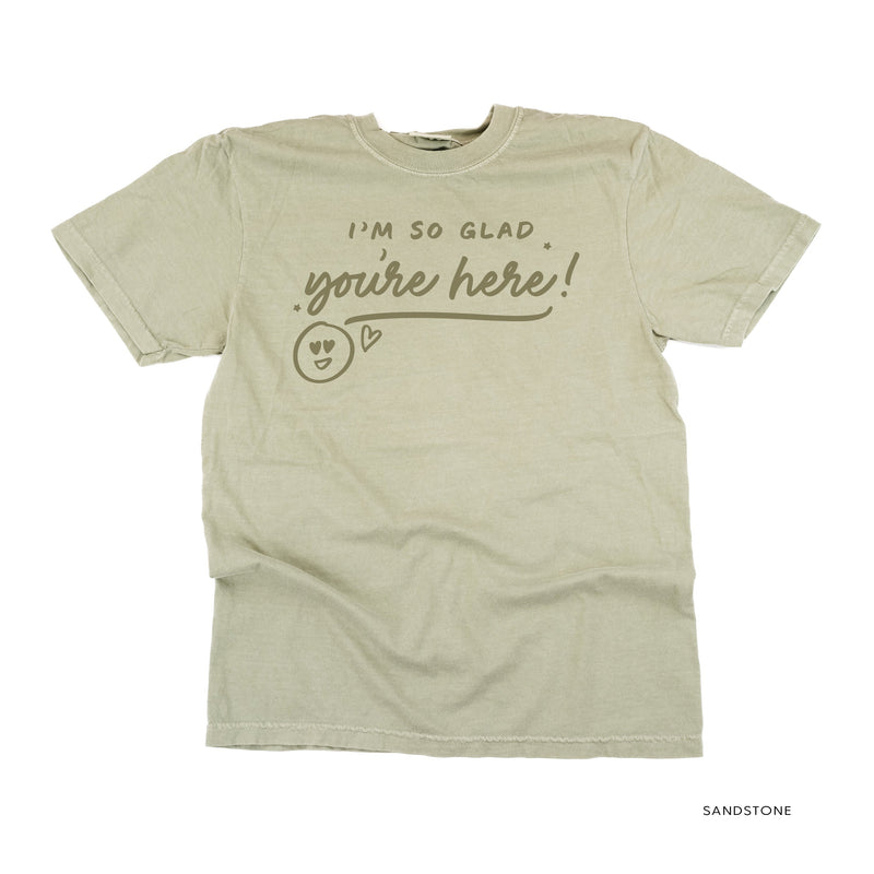 I'm So Glad You're Here! - Tone On Tone - Comfort Colors Tee