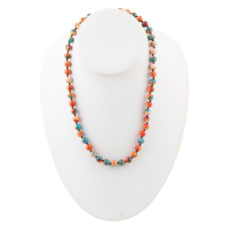 Immeasurable Multicolor Ocean Jade Golden Wrap Necklace