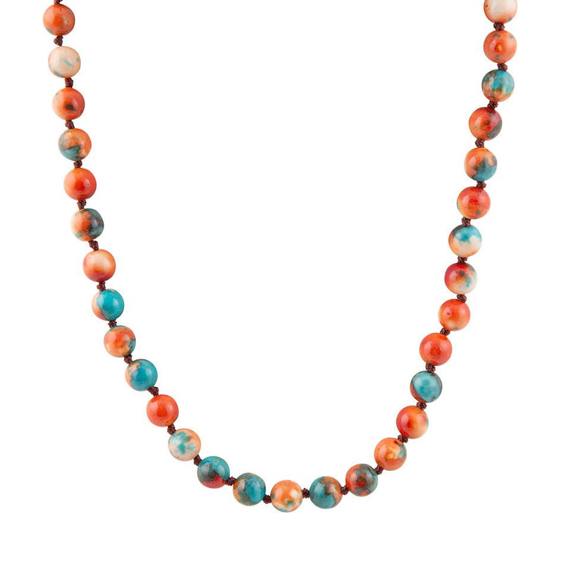 Immeasurable Multicolor Ocean Jade Golden Wrap Necklace