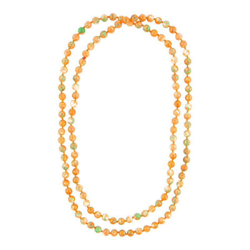 Immeasurable Orange and Lime Wrap Necklace