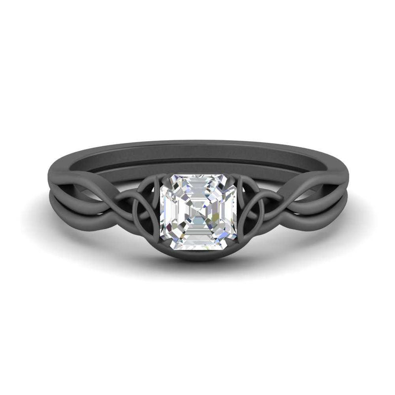 Infinity Celtic Solitaire Wedding Set