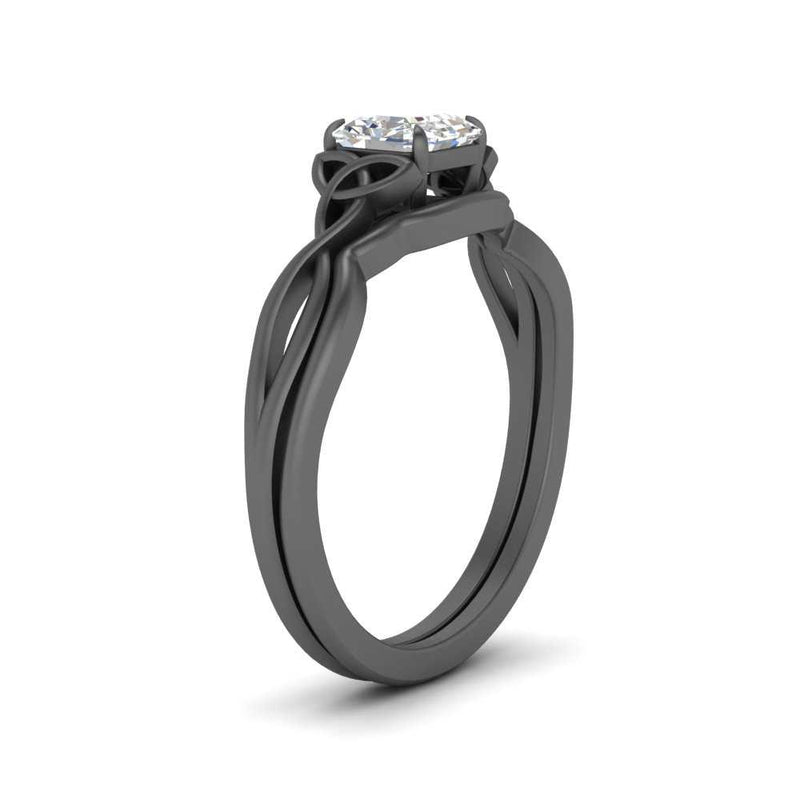 Infinity Celtic Solitaire Wedding Set