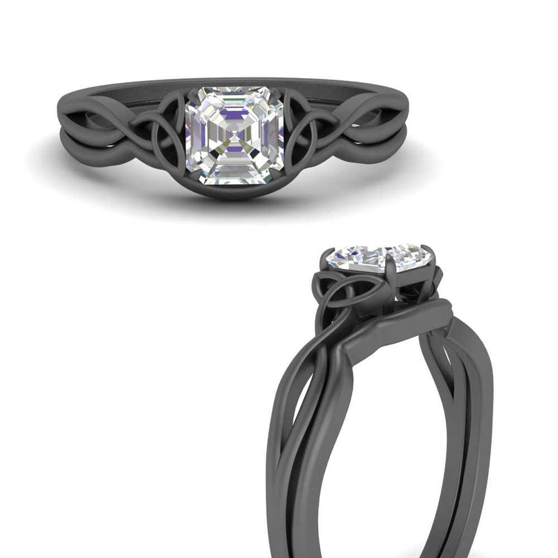 Infinity Celtic Solitaire Wedding Set