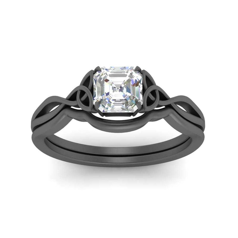 Infinity Celtic Solitaire Wedding Set