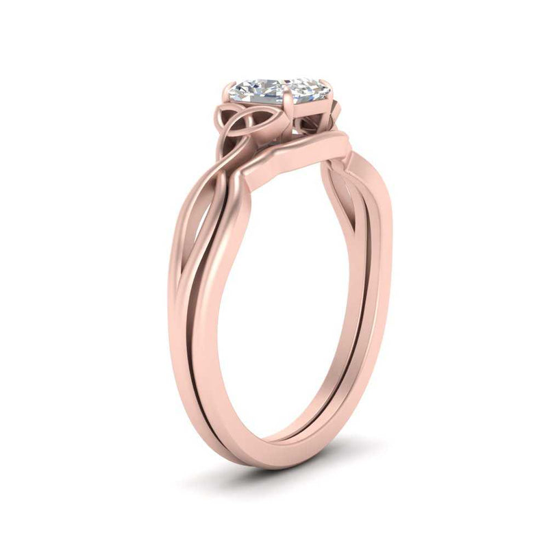 Infinity Celtic Solitaire Wedding Set