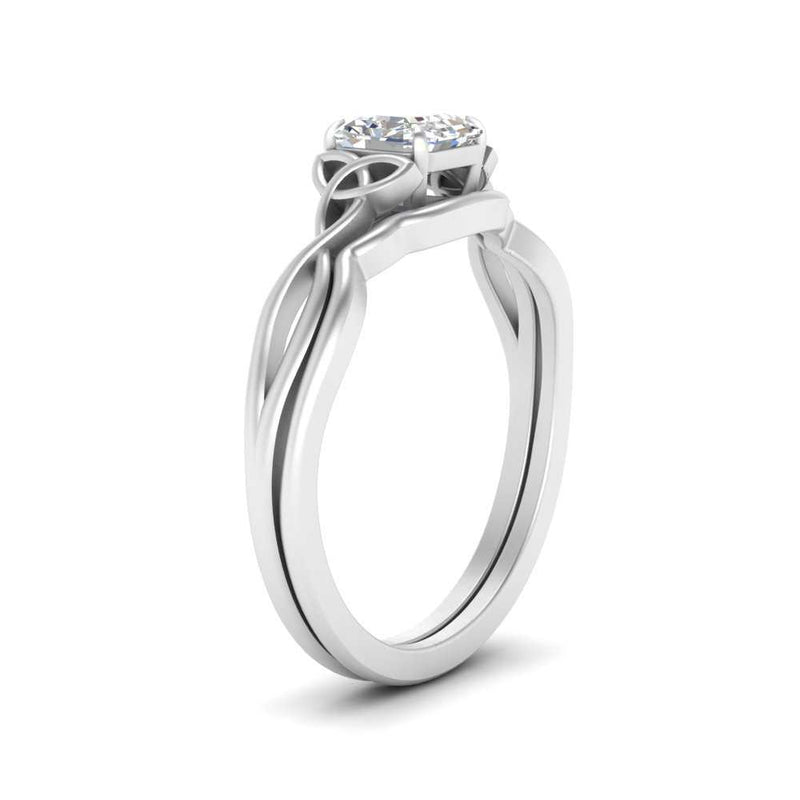 Infinity Celtic Solitaire Wedding Set