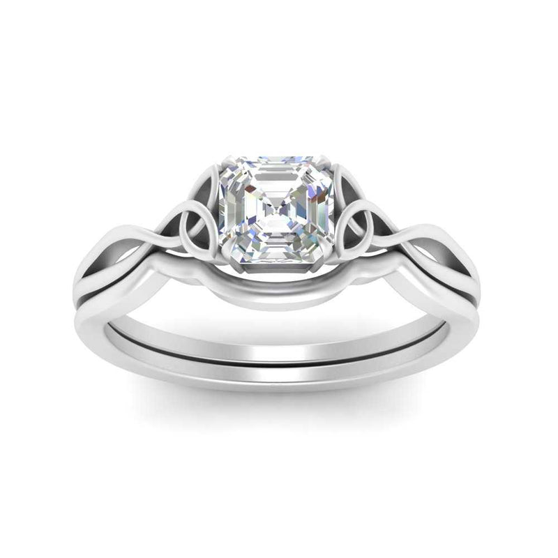Infinity Celtic Solitaire Wedding Set
