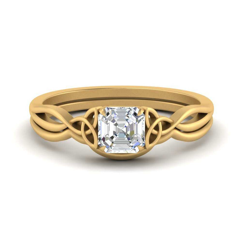 Infinity Celtic Solitaire Wedding Set