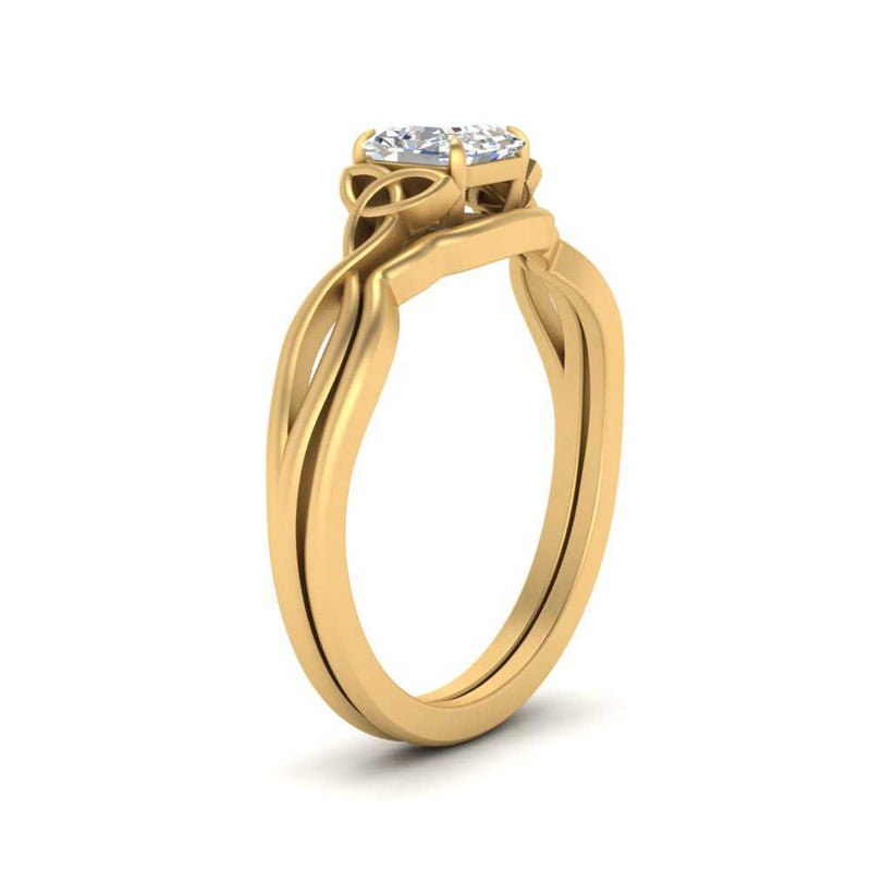 Infinity Celtic Solitaire Wedding Set