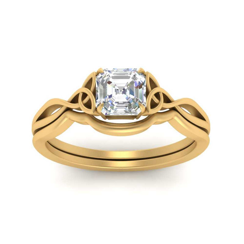Infinity Celtic Solitaire Wedding Set