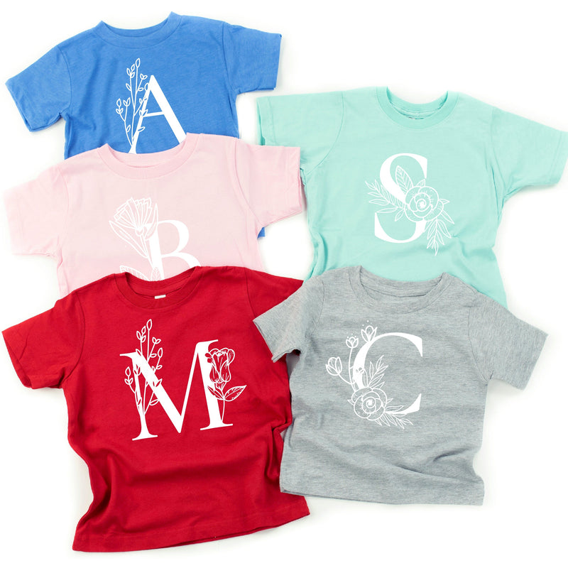 Floral Initials - Child Tee