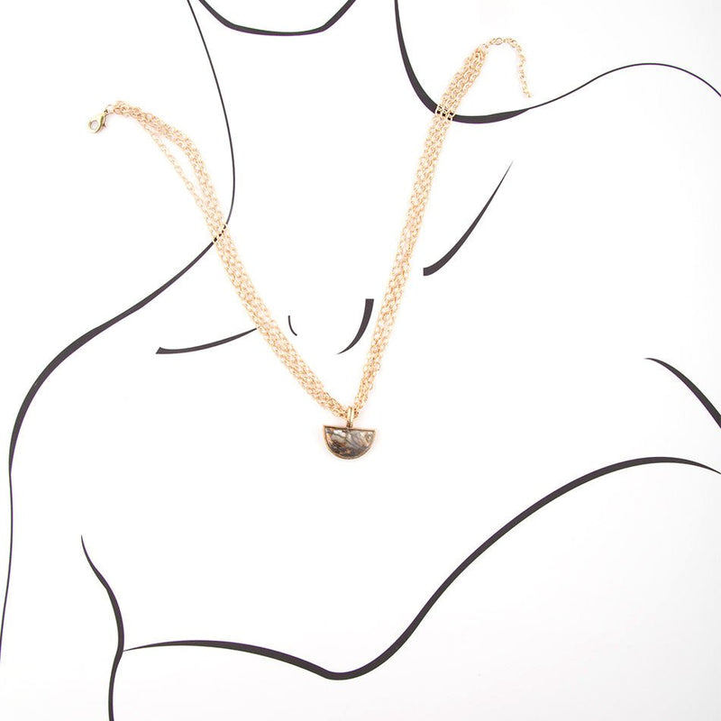 Iron Infused Abalone Necklace