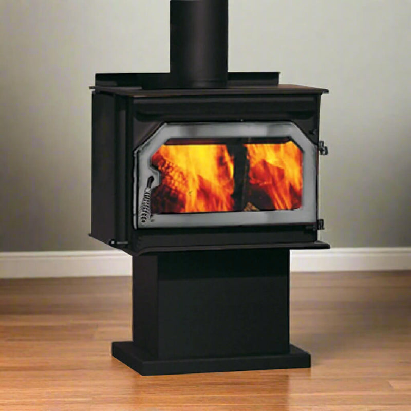 Ironstrike Striker S160 Premium Wood Burning Stove With Traditional Black Door (SAK72045)