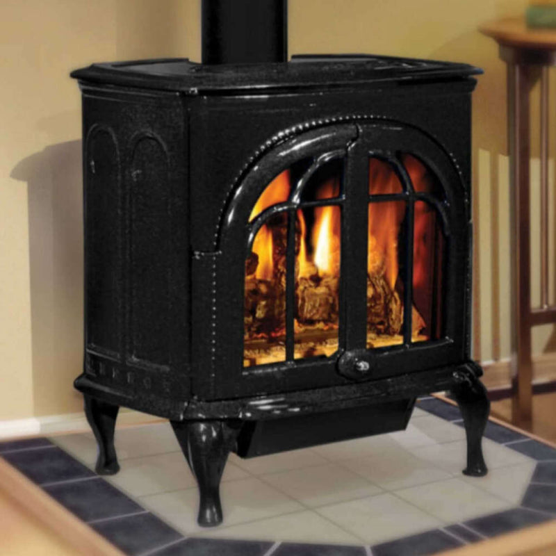 Ironstrike Serefina Modern Freestanding Direct Vent Cast Iron Gas Stove With Protective Sreen [CI1500/1502/1504/2500/2504/2506DVF] (SAK58291)