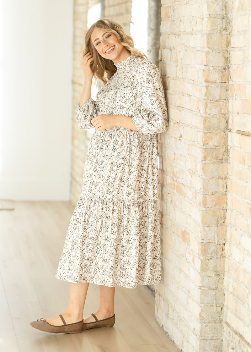 Isla 3/4 Sleeve Midi Dress - FINAL SALE