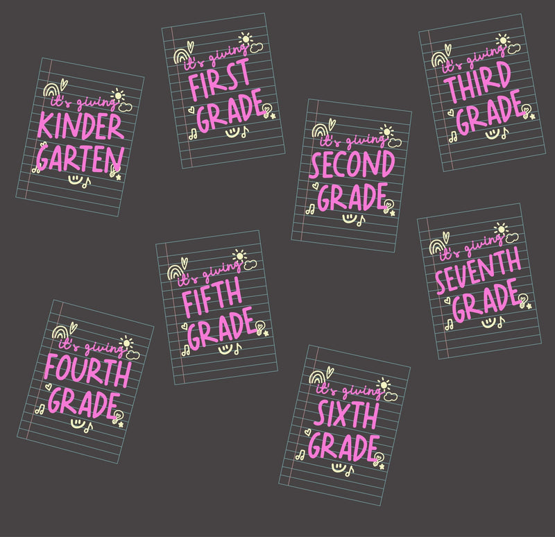 It's Giving (Choose Your Grade) - YOUTH Comfort Colors Tee