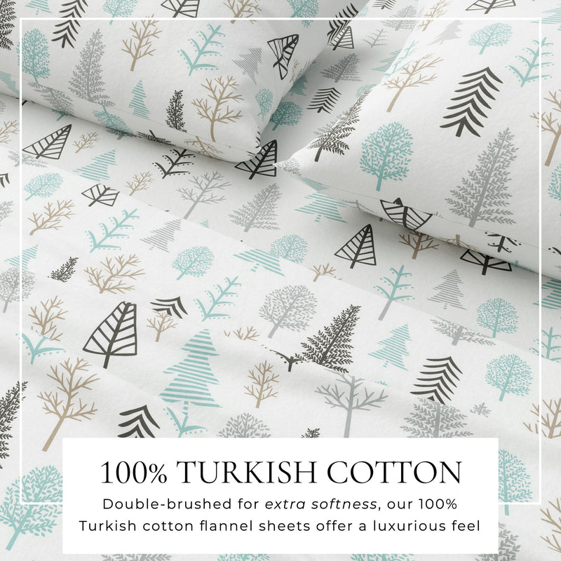 4-Piece Turkish Cotton Flannel Sheet - Lakeview Collection