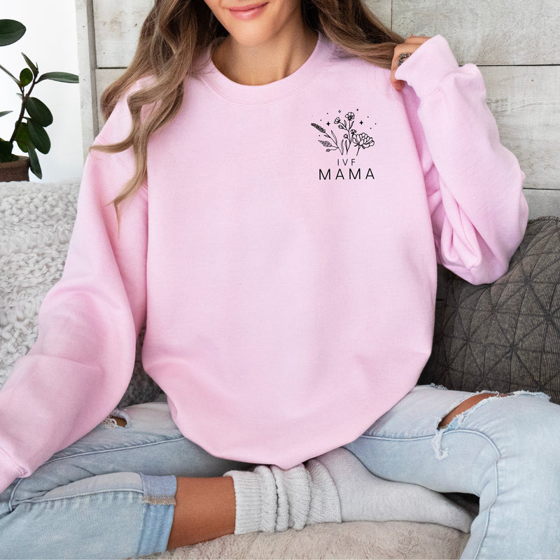 IVF MAMA - Bouquet - Pocket Size - BASIC FLEECE CREWNECK