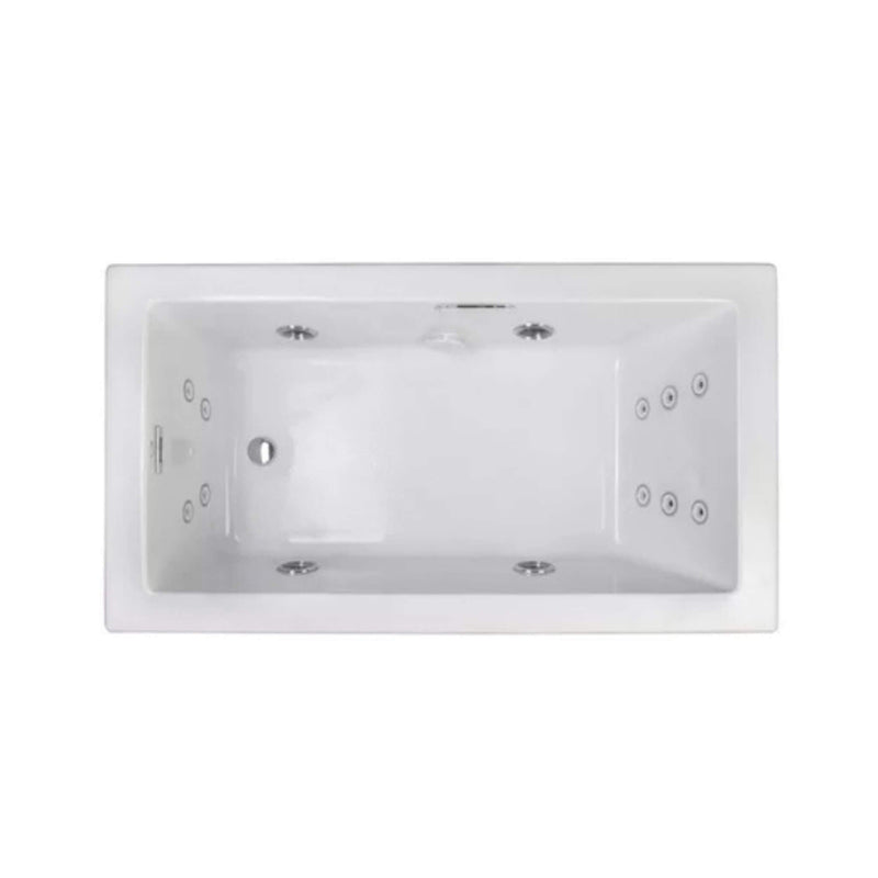 Jacuzzi Elara 72-Inch Rectangle Acrylic Drop-In Whirlpool Bath [JELA7236WLR2XX] (SAK18546)