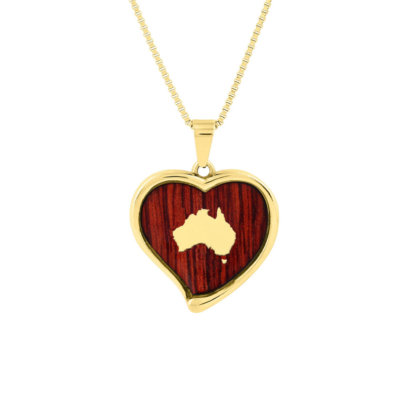 Jarrah Heart Necklace - Yellow Gold