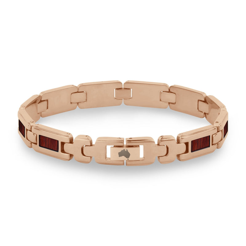 Jarrah Men's Link Bracelet - Rose Gold