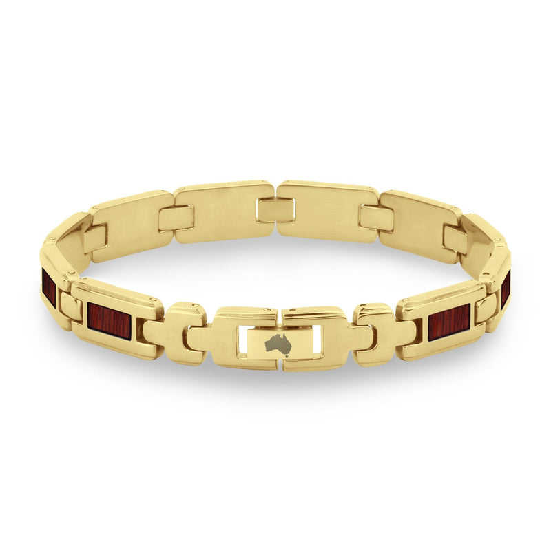 Jarrah Men's Link Bracelet - Yellow Gold