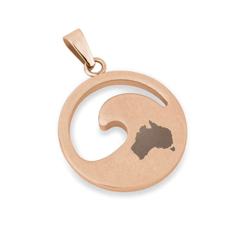 Jarrah Wave Necklace - Rose Gold