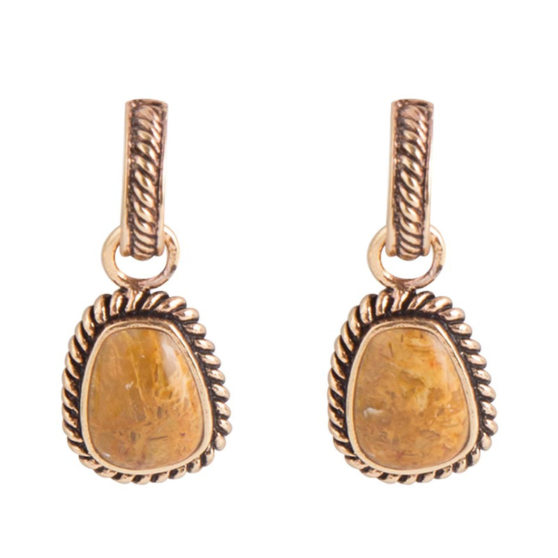 Jasper Roped Earrings - Bronze