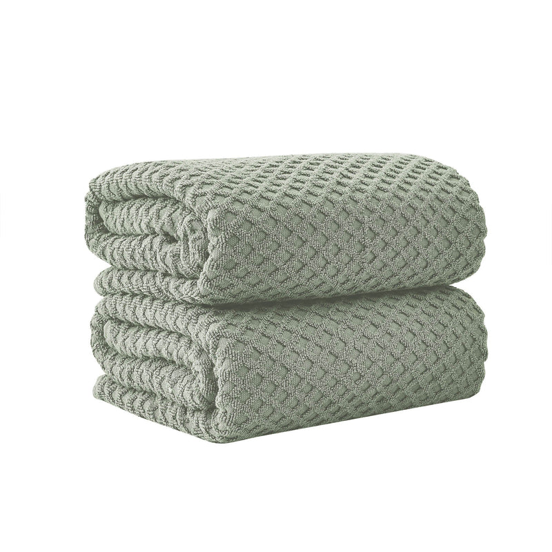 Cotton Diamond Waffle Weave Bath Towel Set - Grayson Collection