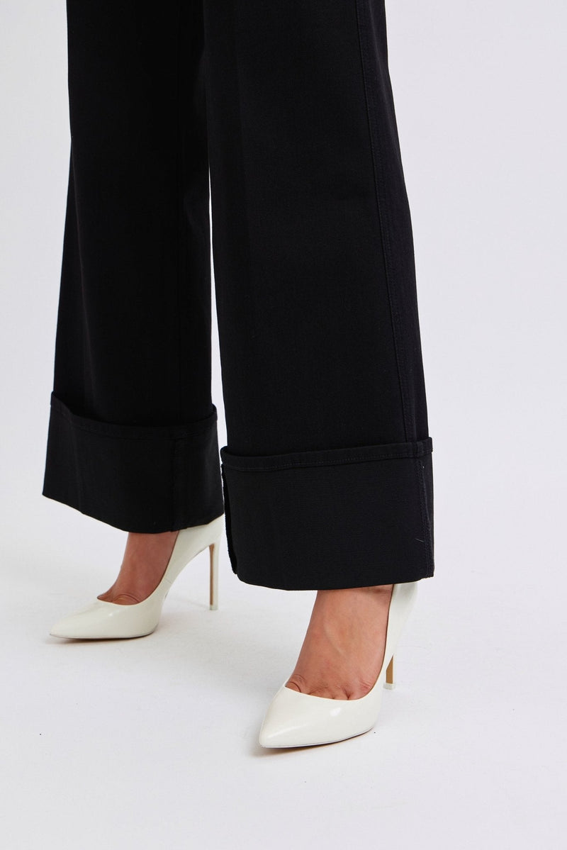 Judy Blue Black Retro Wide Cuffed Leg Jean