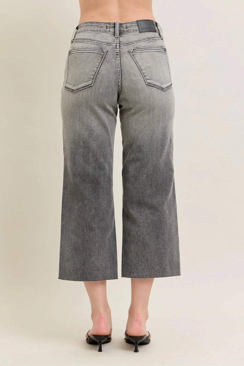 Judy Blue Full Size Wide Leg Capris Jeans Plus Size