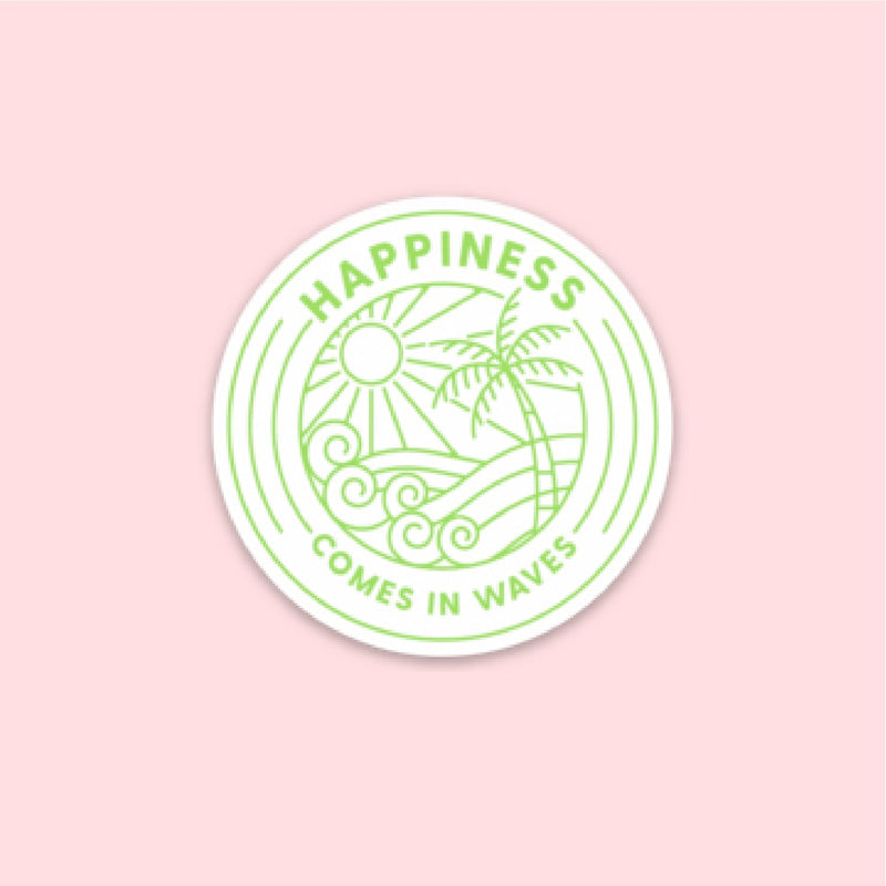 LMSS® STICKER - HAPPINESS COMES IN WAVES