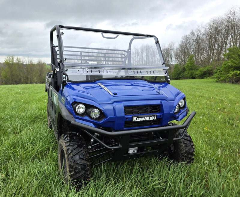 Kawasaki Pro FXR - 2 Pc Scratch-Resistant Windshield with Vent/Clamp Options