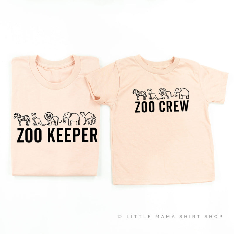 ZOO KEEPER + ZOO CREW - Set of 2 Matching Shirts