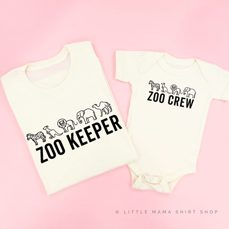 ZOO KEEPER + ZOO CREW - Set of 2 Matching Shirts