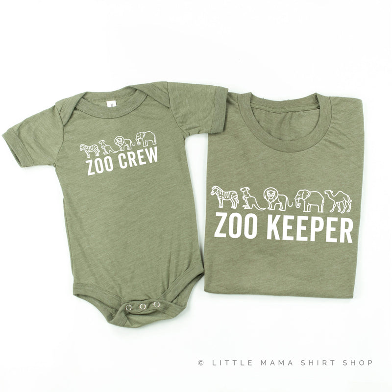 ZOO KEEPER + ZOO CREW - Set of 2 Matching Shirts