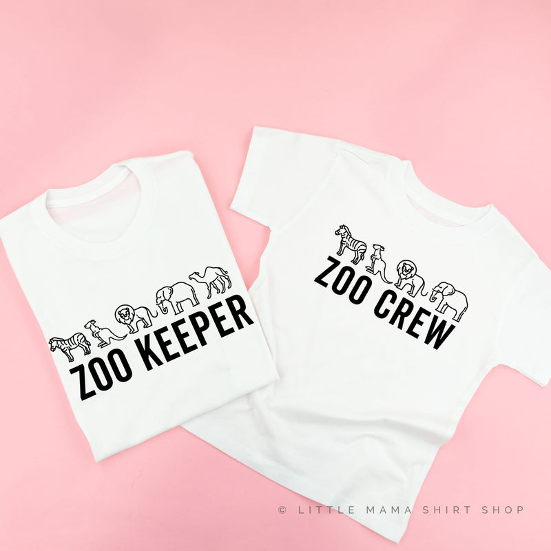 ZOO KEEPER + ZOO CREW - Set of 2 Matching Shirts