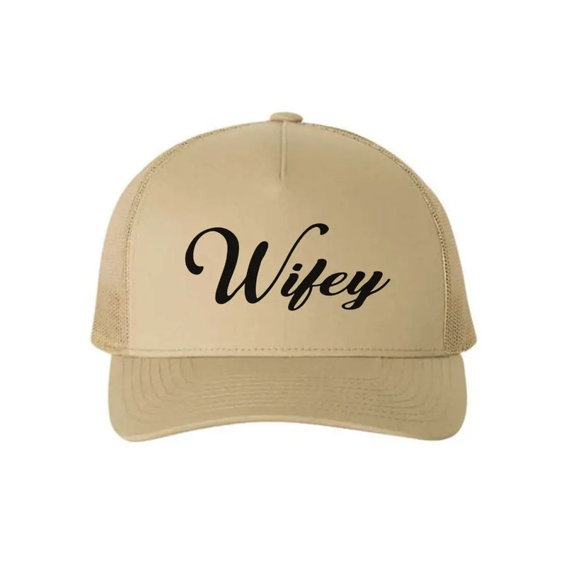 Embroidered Wifey Trucker Hat – Classic Mesh Cap for Wedding or Anniversary