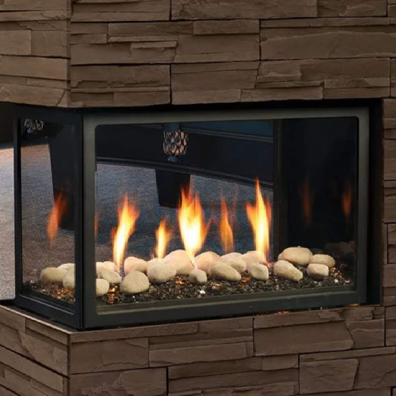 Kingsman Atrium 42" Clean View Peninsula Direct Vent Fireplace (SAK30489)