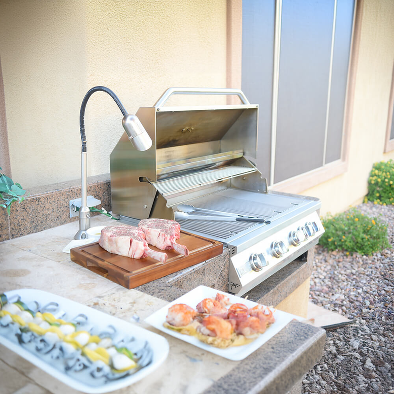 KoKoMo Grills 32" Heavy Duty 60K BTU LP/NG 4 Burner Built-In Stainless Steel Gas Grill (SAK25317)