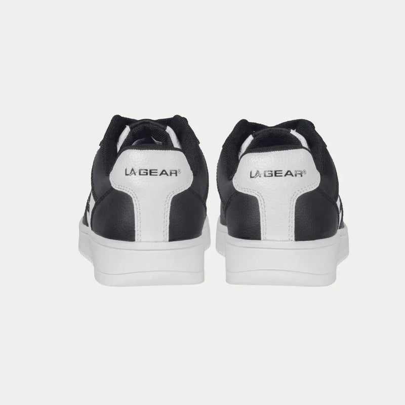 LA Gear Kids Edge Lowtop | Black x White Logo