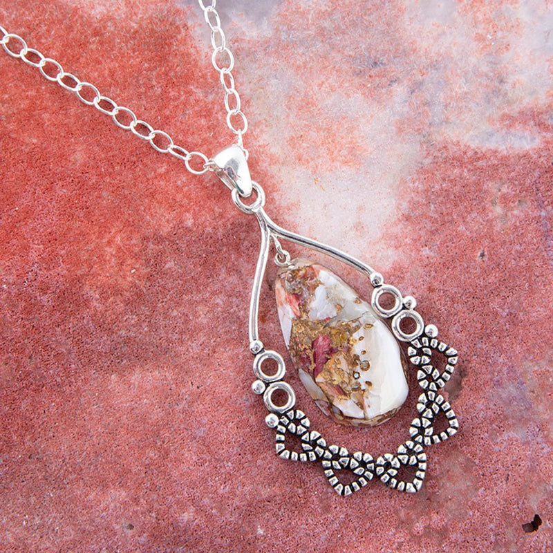 Lace Purple Matrix Pendant Necklace