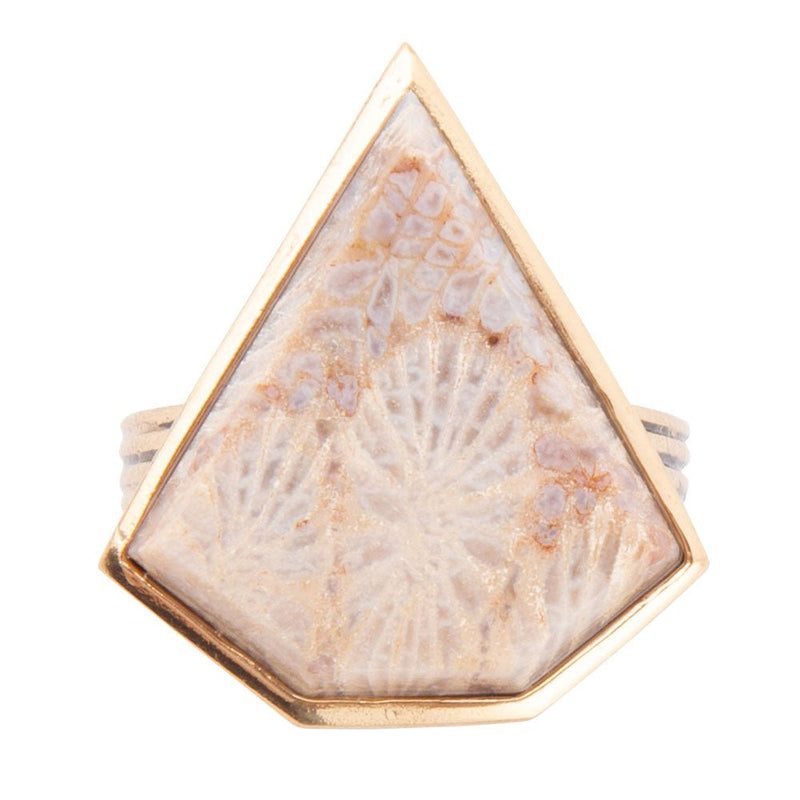 Lafayette Fossilized Coral Ring